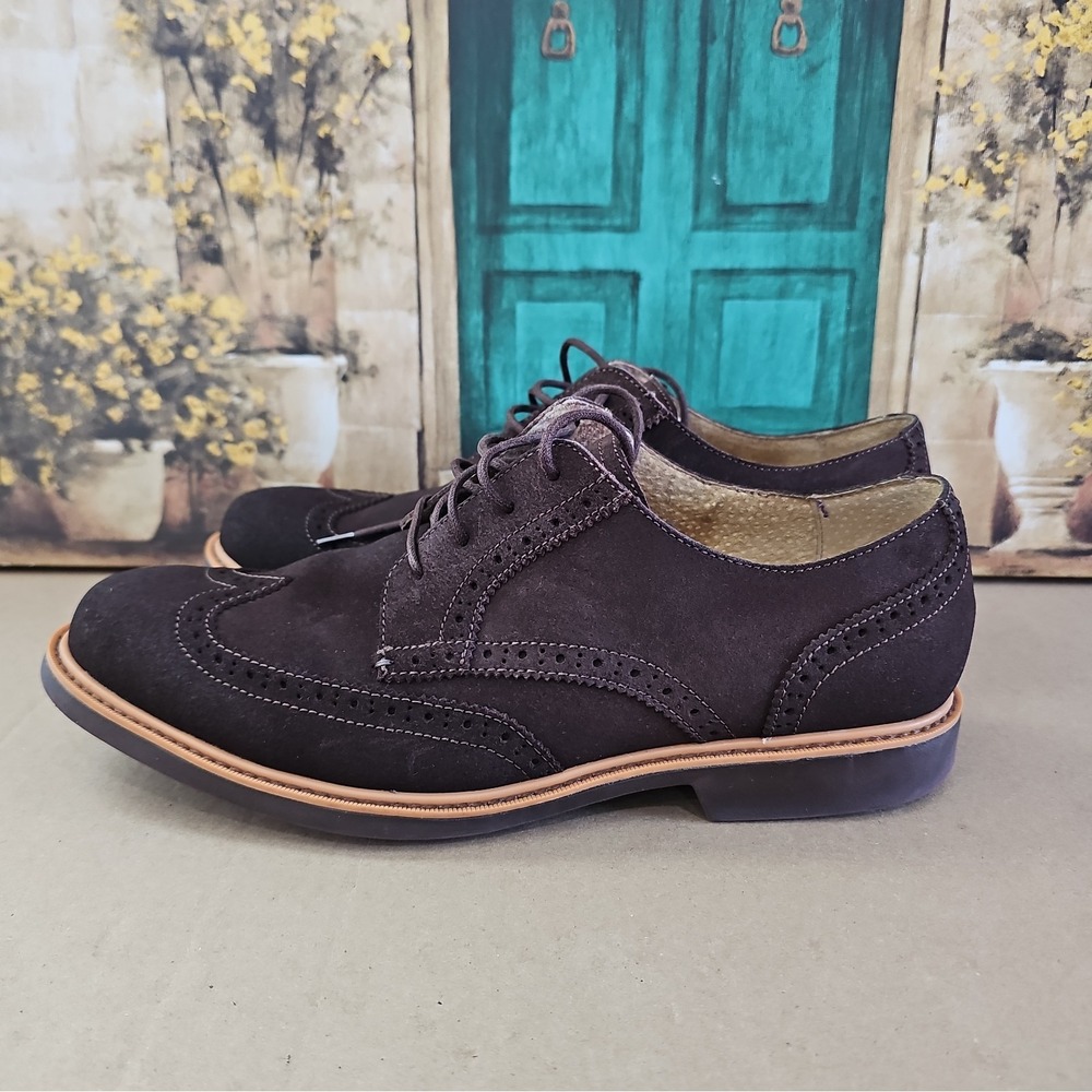 Cole Haan Franklin Wingtip Oxford Mens Size 10.5 M Shoes Brown Suede Dress Shoes